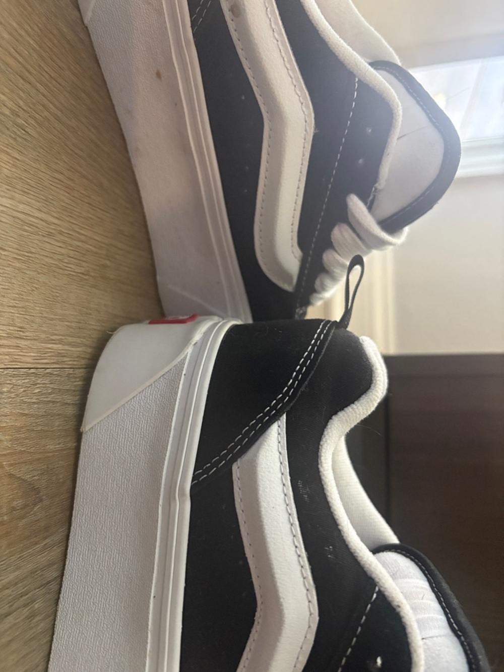 Vans Black and White Low-Top Skate Sneakers - Picture 6 of 6